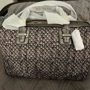 Coach Gunmetal Snake Print